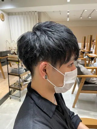 ショート カラー メンズ レイヤー/韓国ヘア /顔周り/大久保貴之のヘアスタイル