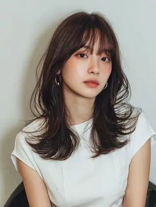 ミディアム カットモデル募集中✨ 津川里緒✨️のヘアスタイル