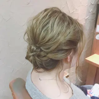 セミロング カラー ヘアアレンジ いわい せよりのマツエク・マツパデザイン