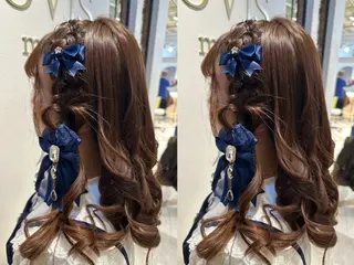 ロング ヘアアレンジ Rio🎀 艶カラー/韓国のヘアスタイル