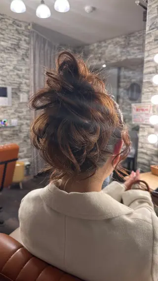 セミロング ヘアアレンジ hair make  Lucciのヘアスタイル
