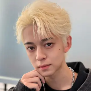 ミディアム カラー パーマ メンズ メンズZina代表 田端 麗治のヘアスタイル