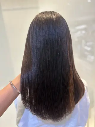セミロング カラー 艶質改善/縮毛矯正 ササキナツミのヘアスタイル