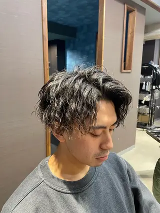 ショート パーマ メンズ 🌟秋葉原🌟 松永勝之のヘアスタイル