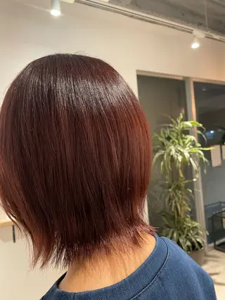 カラー diar湘南台店所属・ふくだももこ🍑 つるっとボブのヘアスタイル