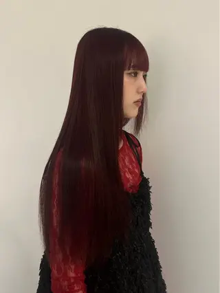 ロング カラー 松本 雪愛のヘアスタイル