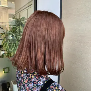 ミディアム カラー ウスイ ハルカのヘアスタイル