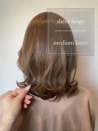 ミディアム カラー ヘアアレンジ topstylist 芳賀みなみのヘアスタイル