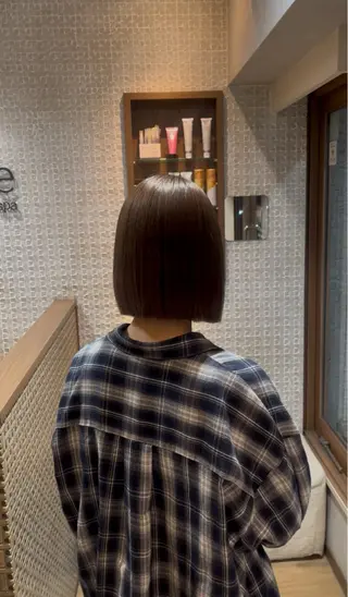 ショート 👑毛流れ、艶髪◉ 縮毛矯正錦糸町ヒガシのヘアスタイル