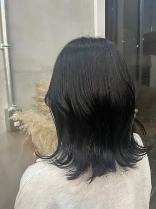 ミディアム カラー 田中 萌のヘアスタイル
