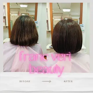 ミディアム 髪質改善×縮毛矯正 古田絢子のヘアスタイル