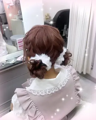 ミディアム ヘアアレンジ lien ヒジリのヘアスタイル