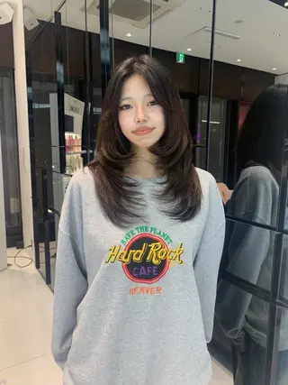 セミロング keen吉祥寺🐆 NAO🩶のヘアスタイル