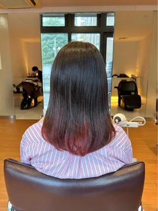 ミディアム カラー mahiro/暖色 カラー/カットモデルのヘアスタイル