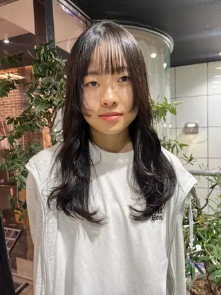 セミロング 酸性ストレート 🤍🎀honokaのヘアスタイル