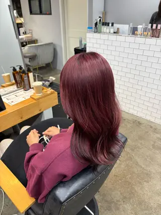 セミロング カラー ROCCOeast AKARIのヘアスタイル