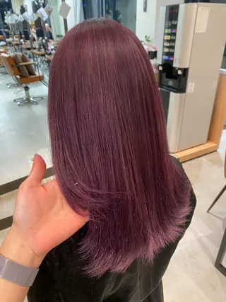 セミロング 銀座/前髪顔まわり/ 透明感カラー/danのヘアスタイル