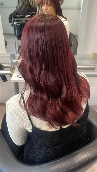 ロング カラー 透けるやわらか艶髪♡ ナチュラルストレートのヘアスタイル