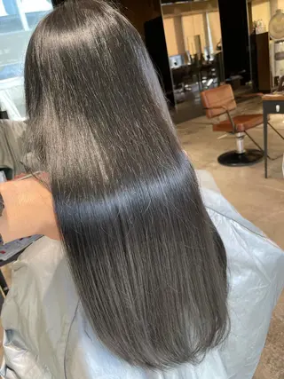 ロング 本格韓国ヘア🇰🇷 【uni】キューさんのヘアスタイル