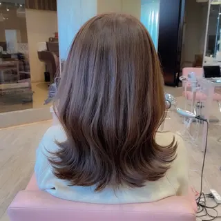 ミディアム カラー On所属・顔まわりカット🌟 くびれヘア/寺門遥輝のヘアスタイル