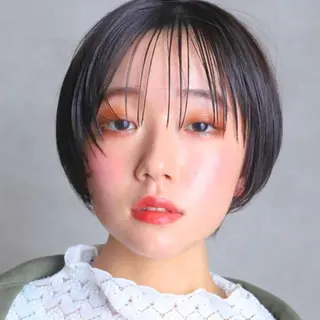ショート ショートボブ縮毛矯正 特化◇阿武隈川 弘のヘアスタイル