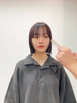 ショート カラー パーマ＊ 顔まわり似合わせのヘアスタイル