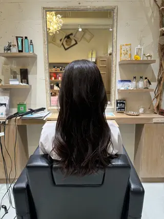 ロング カラー 透明感カラー/顔周り カット/レイヤーにかのヘアスタイル