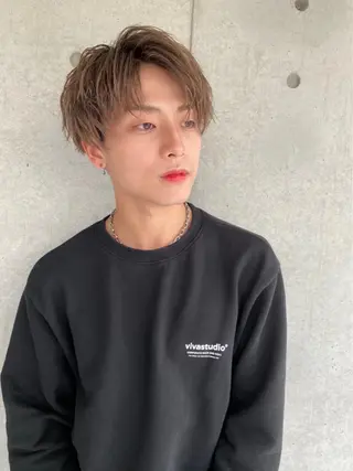 ショート カラー ヘアアレンジ メンズ ✨【公式】渋谷メンズ サロン BLUCK✨のヘアスタイル