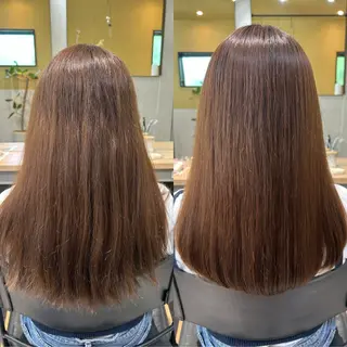 ロング パーマ hub hair レイヤー/透明感のヘアスタイル