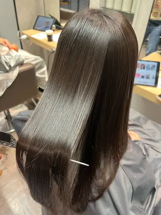 ロング 透明感カラー/縮毛/ chino🍀のヘアスタイル