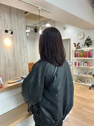 セミロング カラー 藤田 侑花のヘアスタイル