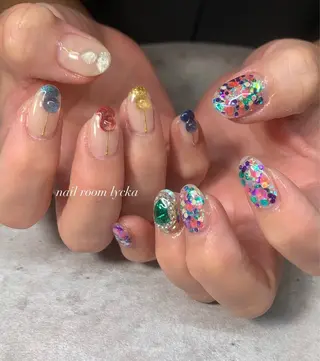 ネイル ﾈｲﾙﾙｰﾑﾘｯｶ 𝐦𝐚𝐲𝐮のネイルデザイン