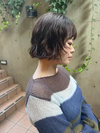 ショート パーマ ボブ/ショート 吉田竣のヘアスタイル