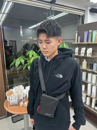 ショート メンズ メンズパーマの達人 /タカシマ　ダイスケのヘアスタイル