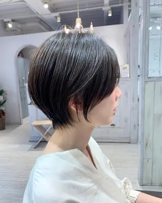ショート 縮毛矯正/ショート/ レイヤー/畑中正敏のヘアスタイル