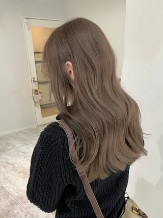 ロング カラー 💚色落ちまで可愛い 髪質改善カラーゆうまのヘアスタイル