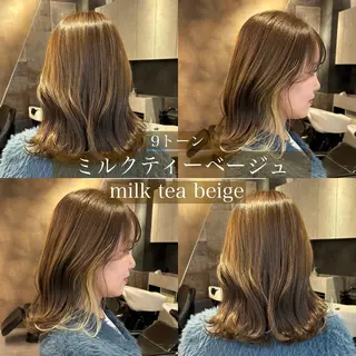 ロング カラー GO TODAY SHAiRE SALON所属・SAKINO． ベージュカラーのヘアスタイル