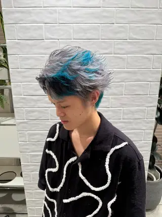 ショート カラー 髪質改善/ハイトーン 特化🧡‬‪田中颯士のヘアスタイル