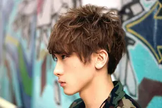 ショート カラー パーマ メンズ 東心斎橋🌏豆柴 🐾倶楽部のヘアスタイル