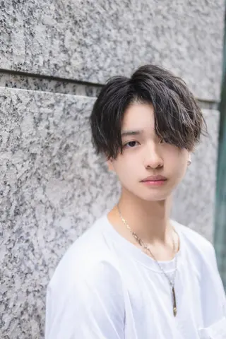 メンズ カラー ミディアム パーマ ✂️メンズサロン✂️ SHINE✨浅野士稀のヘアスタイル