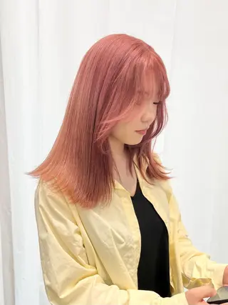 ミディアム カラー ヘアアレンジ 🎀taro ブリーチなしカラーのヘアスタイル