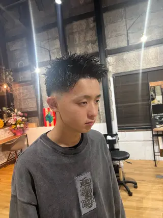 ショート パーマ メンズ 來 和生のヘアスタイル