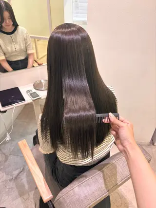 ロング ヘアアレンジ🪽🎀 艶カラー/天王寺のヘアスタイル