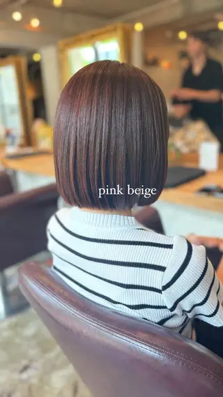 ショート カラー 髪質改善カラー ベージュ🤎YUMEのヘアスタイル