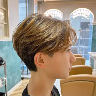 メンズ 池袋/韓国メンズヘア ❤️💙軸丸みうのヘアスタイル