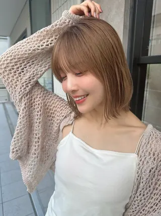 ミディアム 美髪縮毛矯正 /髪質改善のヘアスタイル