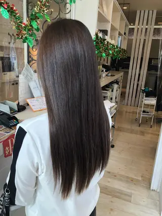 ロング カラー Crén by marie 真嘉比店所属・東恩納 誠のヘアスタイル
