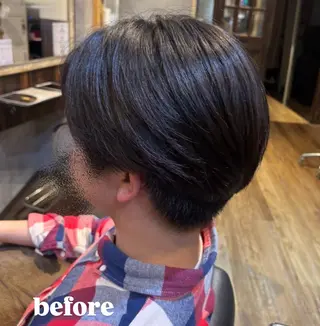 ミディアム メンズ レディースミディアム モデル 亀戸🌙松本のヘアスタイル