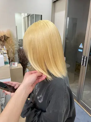 ミディアム カラー 橋本翔 /ブリーチカラーのヘアスタイル