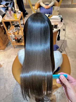 セミロング 艶髪/縮毛矯正 /髪質改善千田大地のヘアスタイル